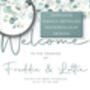 Wedding Welcome Sign Eucalyptus And Green Leaf, thumbnail 2 of 6