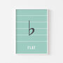 Flat Note Print | Music Theory Poster, thumbnail 9 of 10