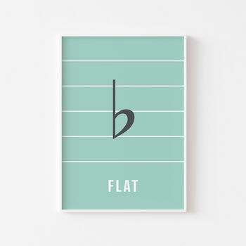 Flat Note Print | Music Theory Poster, 9 of 10