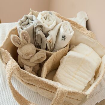 Personalised Teddy Bear Face Borg Nappy Caddy, 4 of 5