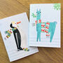 Christmas Mistletoe Llama A6 Recycled Notebook, thumbnail 4 of 8