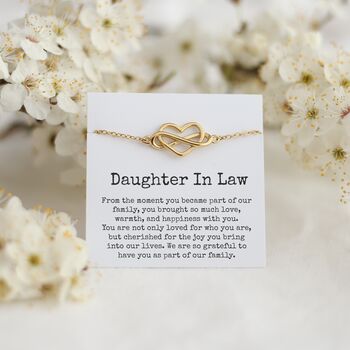 Daughter In Law Bracelet Gift Heart Infinity Charm, 10 of 11