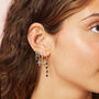 Ellica Blue Gold Droplet Huggie Earrings, thumbnail 2 of 2
