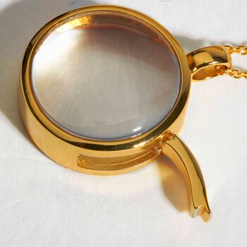 Floating Round Memory Locket 18 K Gold Plate, 12 of 12