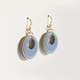 Blue And Cream Circular Earrings, thumbnail 5 of 7