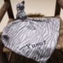 Grey Zebra Stripy Baby Comforter, thumbnail 4 of 4