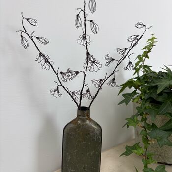 Three Handmade Delicate Wire Bluebell Stems, 9 of 9