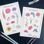 Floral Sticker Sheets, thumbnail 2 of 6