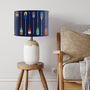 Vintage Style Oars Blue On White Lamp Shade, thumbnail 5 of 11