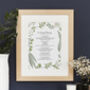 Personalised Funeral Wedding Anniversary Lyrics Print, thumbnail 2 of 9