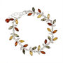 Sterling Silver Baltic Amber Leaf Bracelet, thumbnail 8 of 8