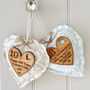 10th Tin Anniversary Heart With Oak Heart Message, thumbnail 2 of 11