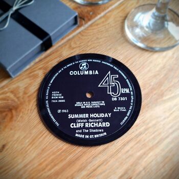 Cliff Richard Vinyl Record Coasters, 2 of 10