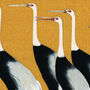 Vintage Japanese Crane Wall Art Print, thumbnail 4 of 5