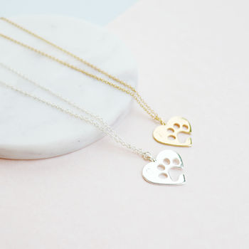 Personalised Paw Print Heart Necklace, 11 of 11