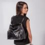 Sale Lennox Midi Black Embossed Leather Handbag, thumbnail 3 of 9