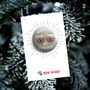 Naughty Xmas Badge 'Hands Off My Puddings!', thumbnail 1 of 5