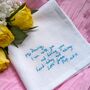 Personalised Wedding Memorial Handkerchief With Handwriting, thumbnail 1 of 7