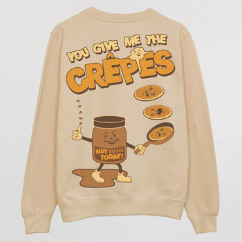 Give Me The Crepes Men's Slogan Sweatshirt, 5 of 5