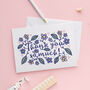 Floral Thank You So Much Card, thumbnail 1 of 3