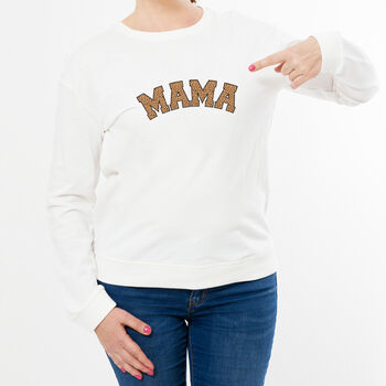 Mama Leopard Print Sweatshirt, 5 of 7