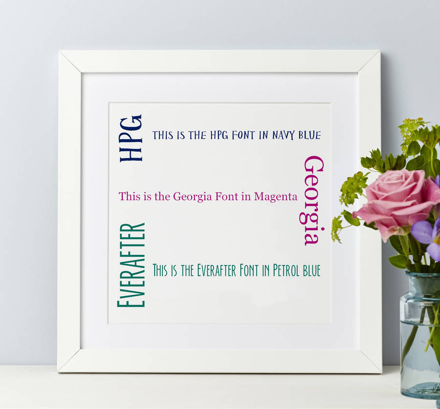 Wedding Vows Personalised Print By Spotty N Stripy