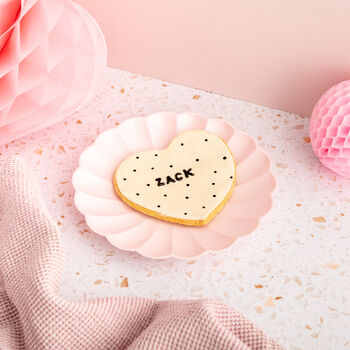 Giant Polka Dot Personalised Dog Biscuit Heart, 2 of 2