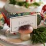 Ceramic Forest Mushroom Place Card Holders, thumbnail 1 of 2