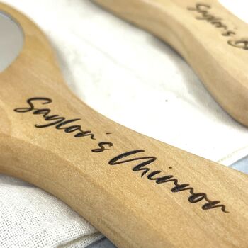 Personalised Wooden Brush And Mirror Set For Kids, 2 of 7