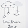 Sweet Dreams Cloud Nursery New Baby Print, thumbnail 7 of 12