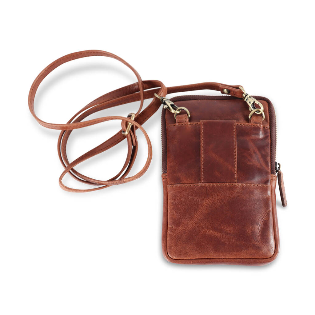 phone crossbody bag leather