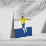 Ronaldo Brazil Football Poster, thumbnail 2 of 3