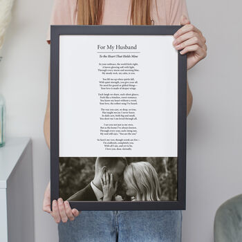 For My Husband Personalised Photo Poem Print, 4 of 6