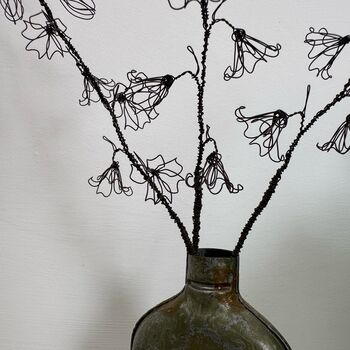 Three Handmade Delicate Wire Bluebell Stems, 7 of 9