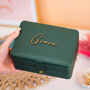 Personalised Script Jewellery Box Travel Gift For Her, thumbnail 1 of 10