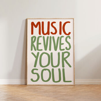 Music Revives Your Soul Wall Art Print, 2 of 10
