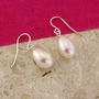 Tear Drop Pearl Earrings On Silver Hooks, thumbnail 1 of 5