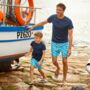 Father And Son Fish Print Matching Swim Shorts, thumbnail 2 of 8