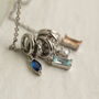 Sterling Silver Birthstone Charm Necklace, thumbnail 10 of 10