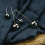 Silver Plated Christmas Ball Ear Climber Hook Earring, thumbnail 6 of 6