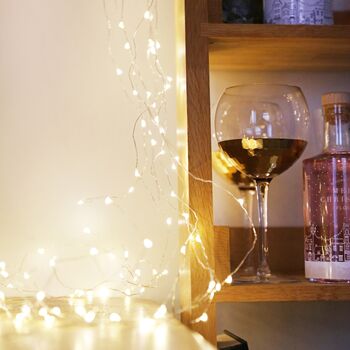 Plug In Silver Wire Waterfall String Lights, 2 of 6
