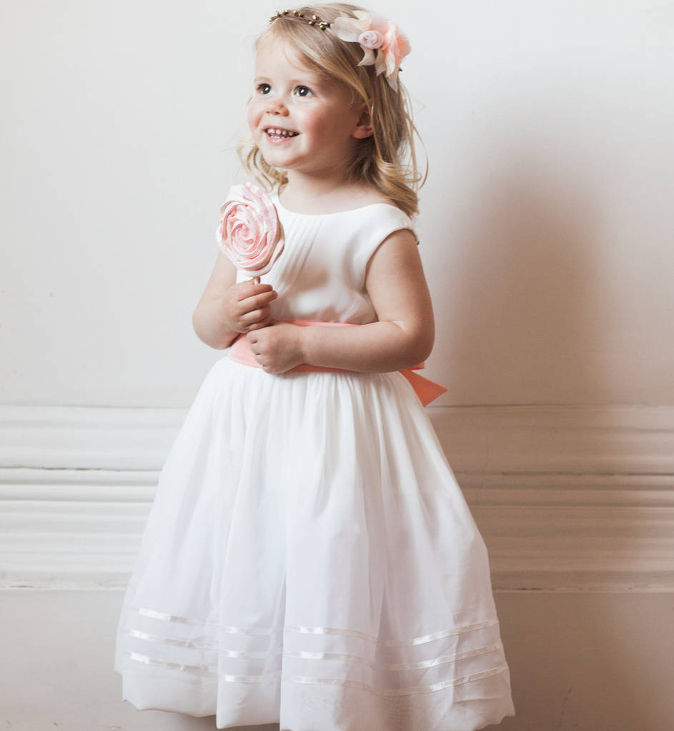 White Lace And Ruffled Tulle Flower Girl Dresses Xdressy