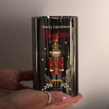 Personalised Nutcracker LED Candle For Christmas, 3 of 3