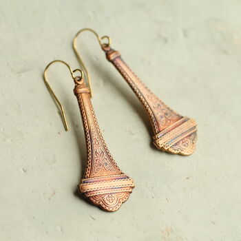 Art Nouveau Grecian Goblet Earrings, 5 of 8