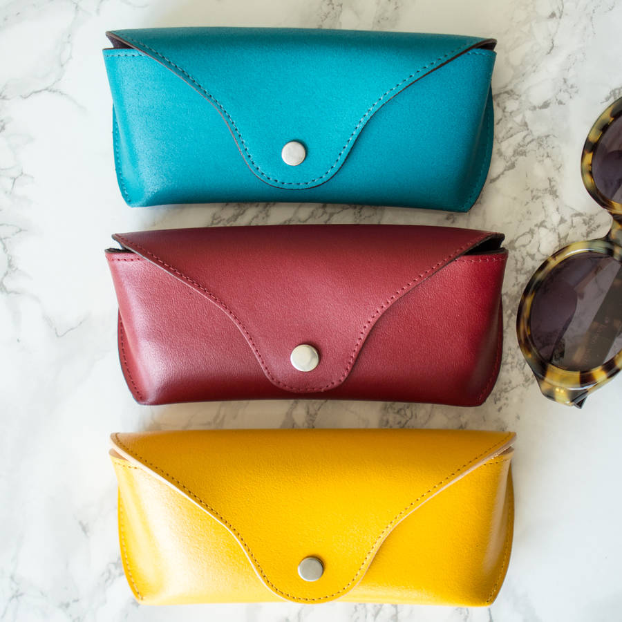 leather glasses or sunglasses case by berylune | notonthehighstreet.com