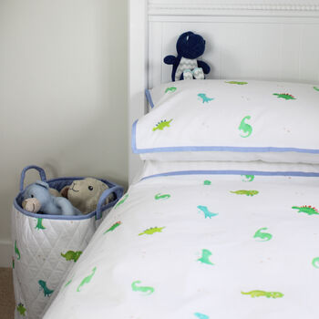Dinosaur Duvet Cover And Pillowcase Set Cot And Single, 5 of 7