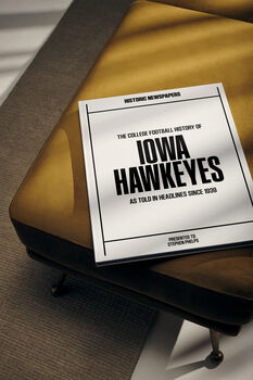 Iowa Hawkeyes College Football Personalised Newspaper History Book, 5 of 9