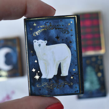 Mini Foiled Polar Bear Matchboxes, 2 of 5