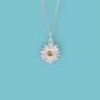 Tiny Daisy Necklace In Sterling Silver, thumbnail 2 of 12