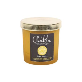 Solar Plexus Chakra Lemon Crystal Chip Candle, 3 of 4
